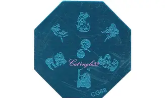 Plaque stamping CG68 nail art