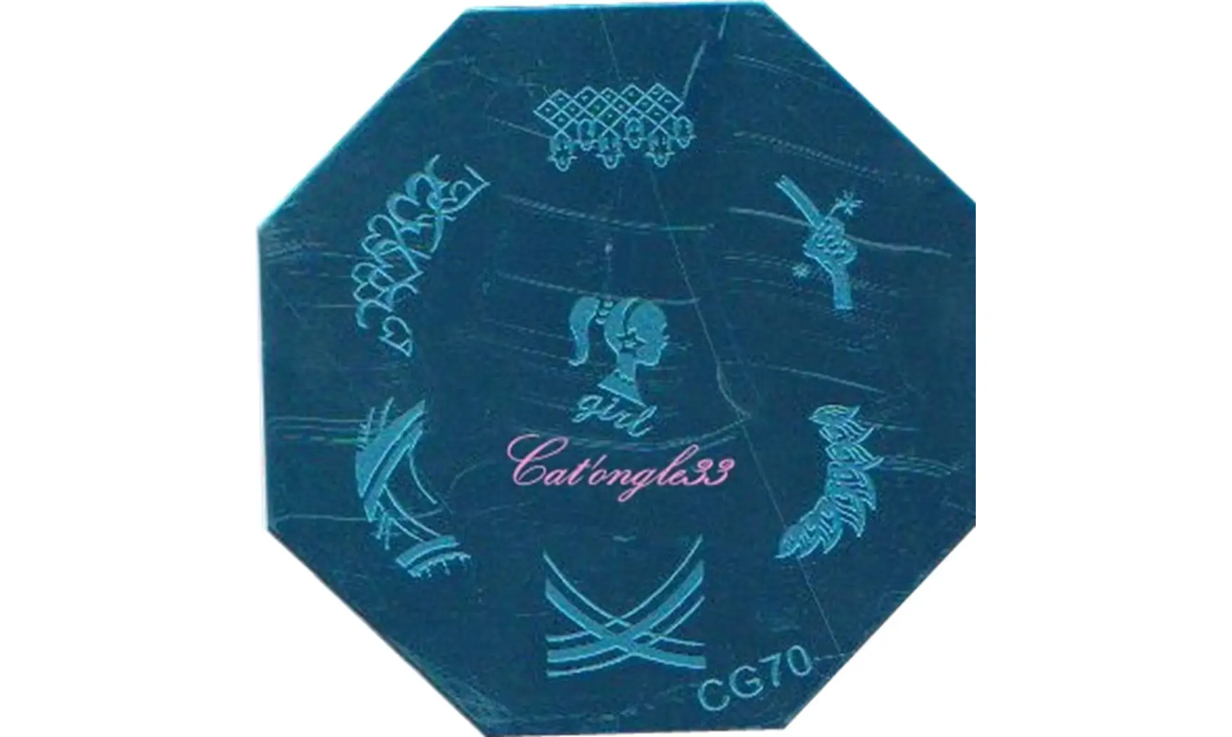 Plaque stamping CG70 nail art