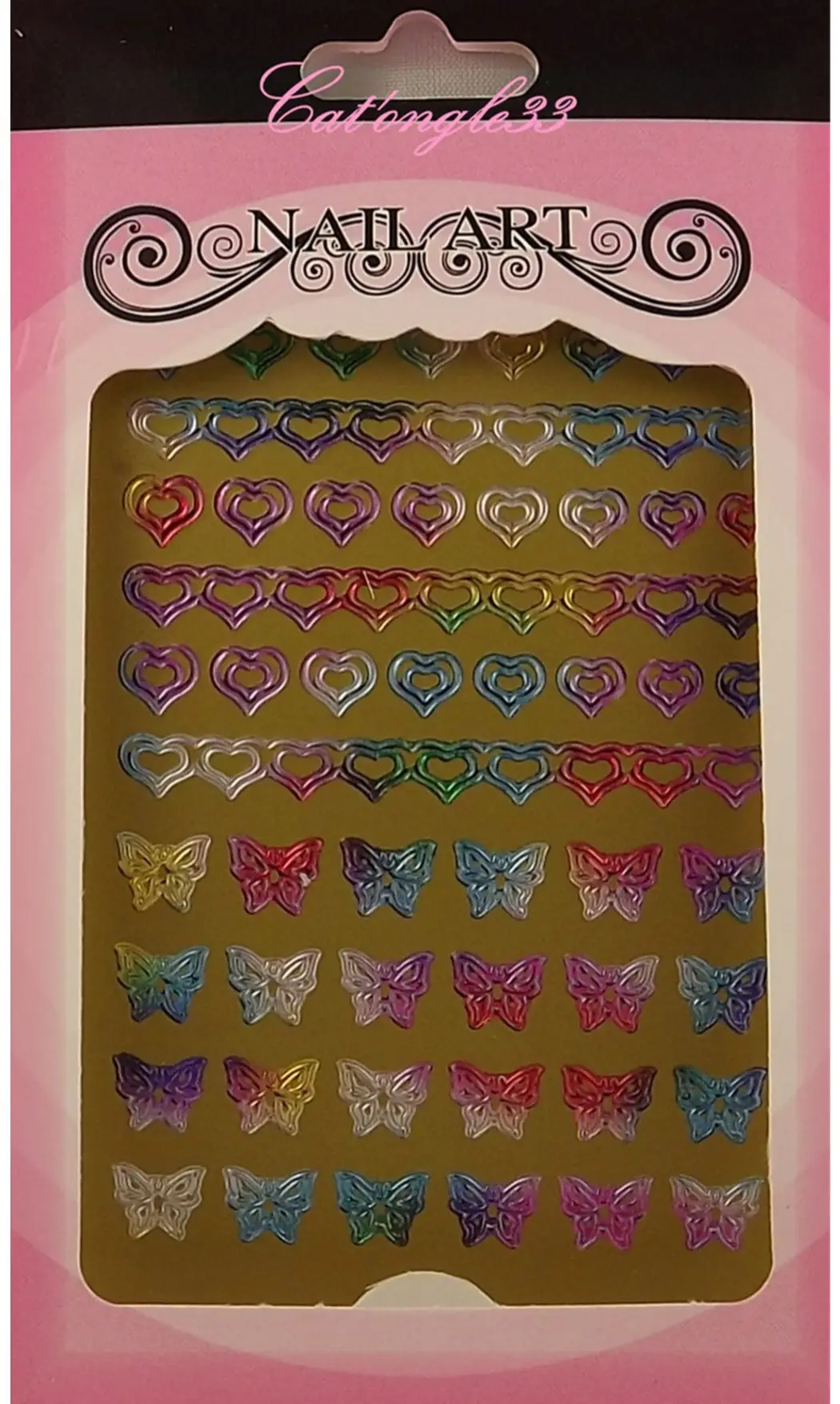 Stickers peel off coeur papillon