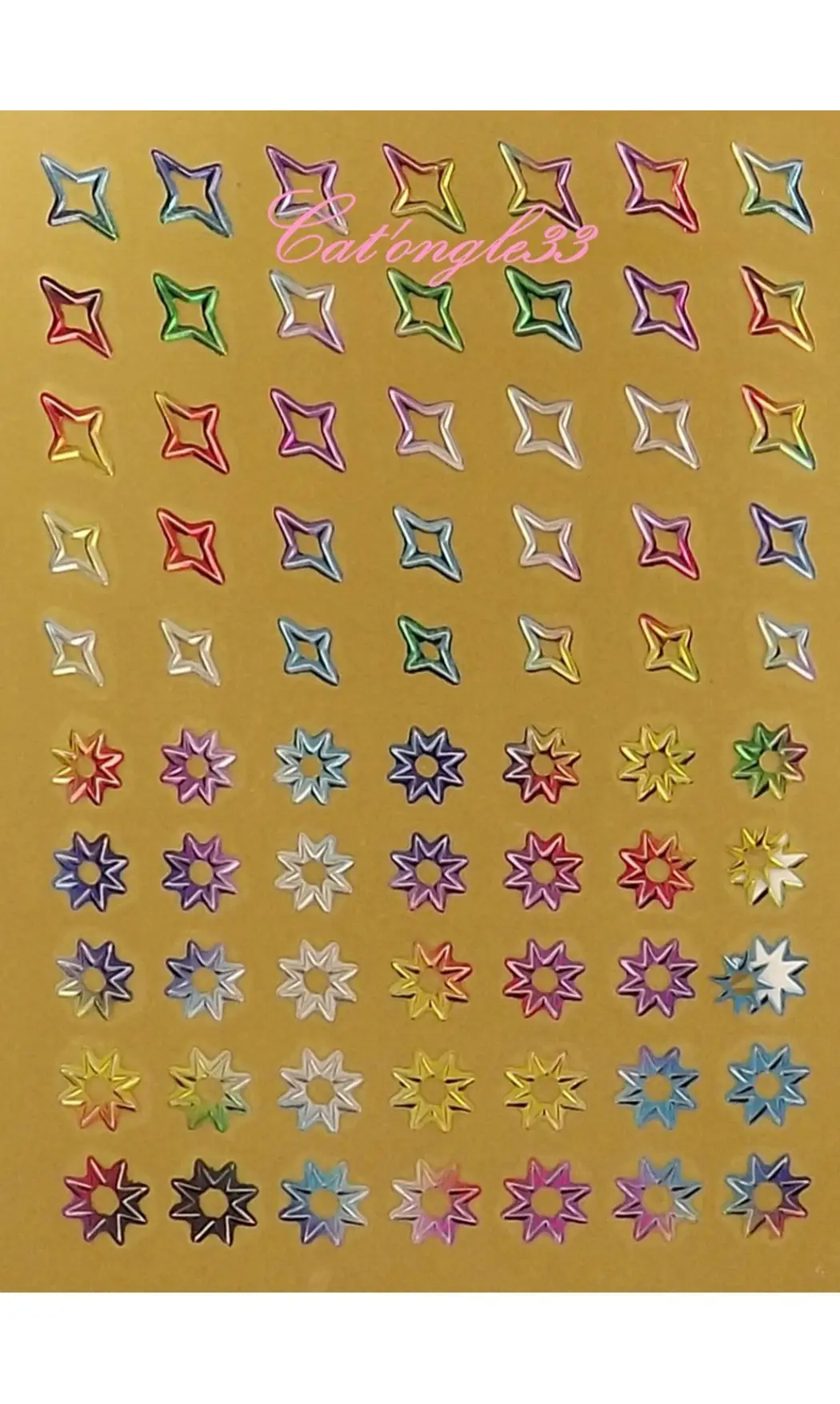 Stickers peel off étoiles