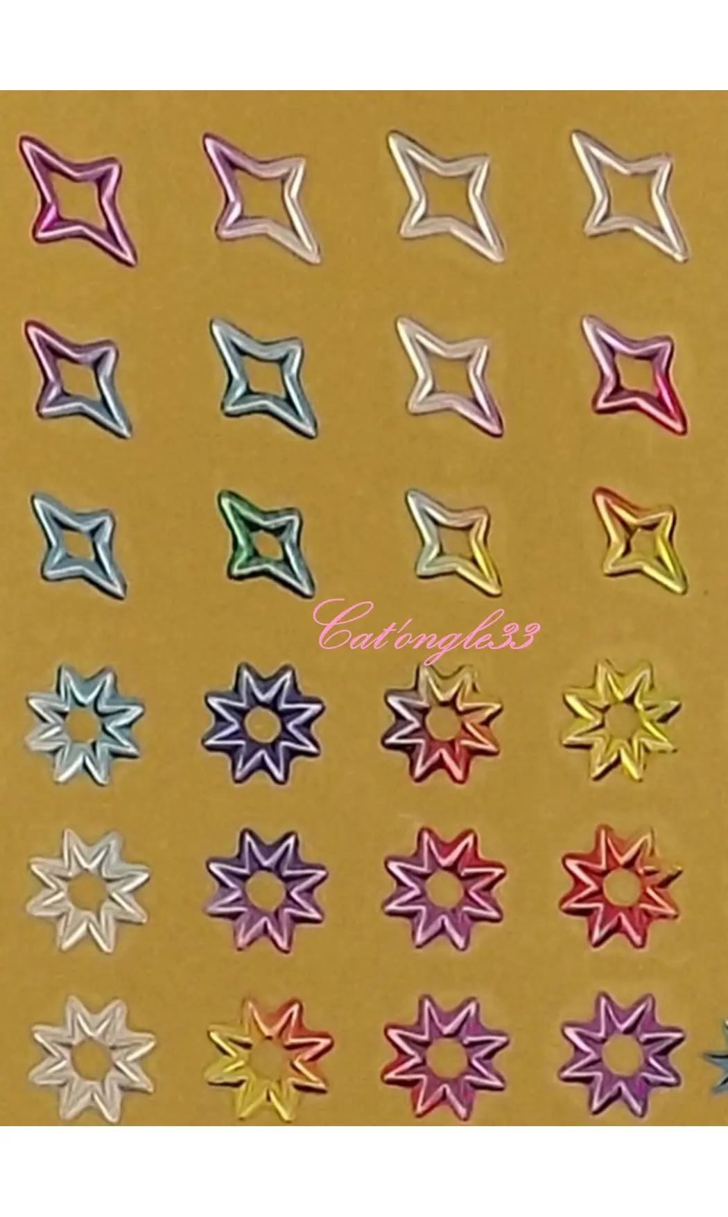 Stickers peel off étoiles