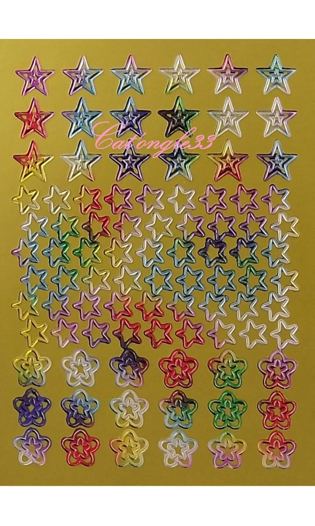 Stickers peel off fleurs étoiles