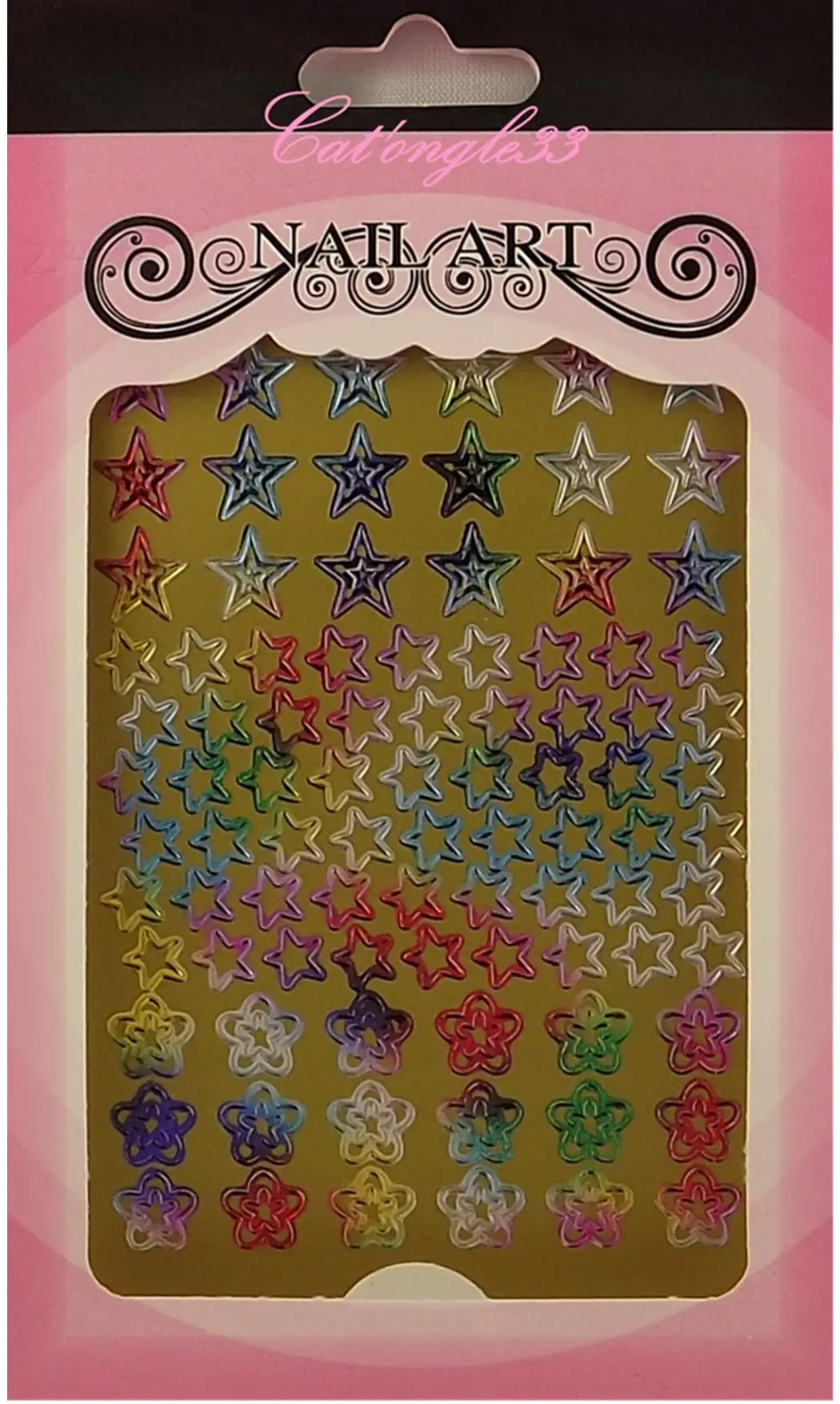 Stickers peel off fleurs étoiles