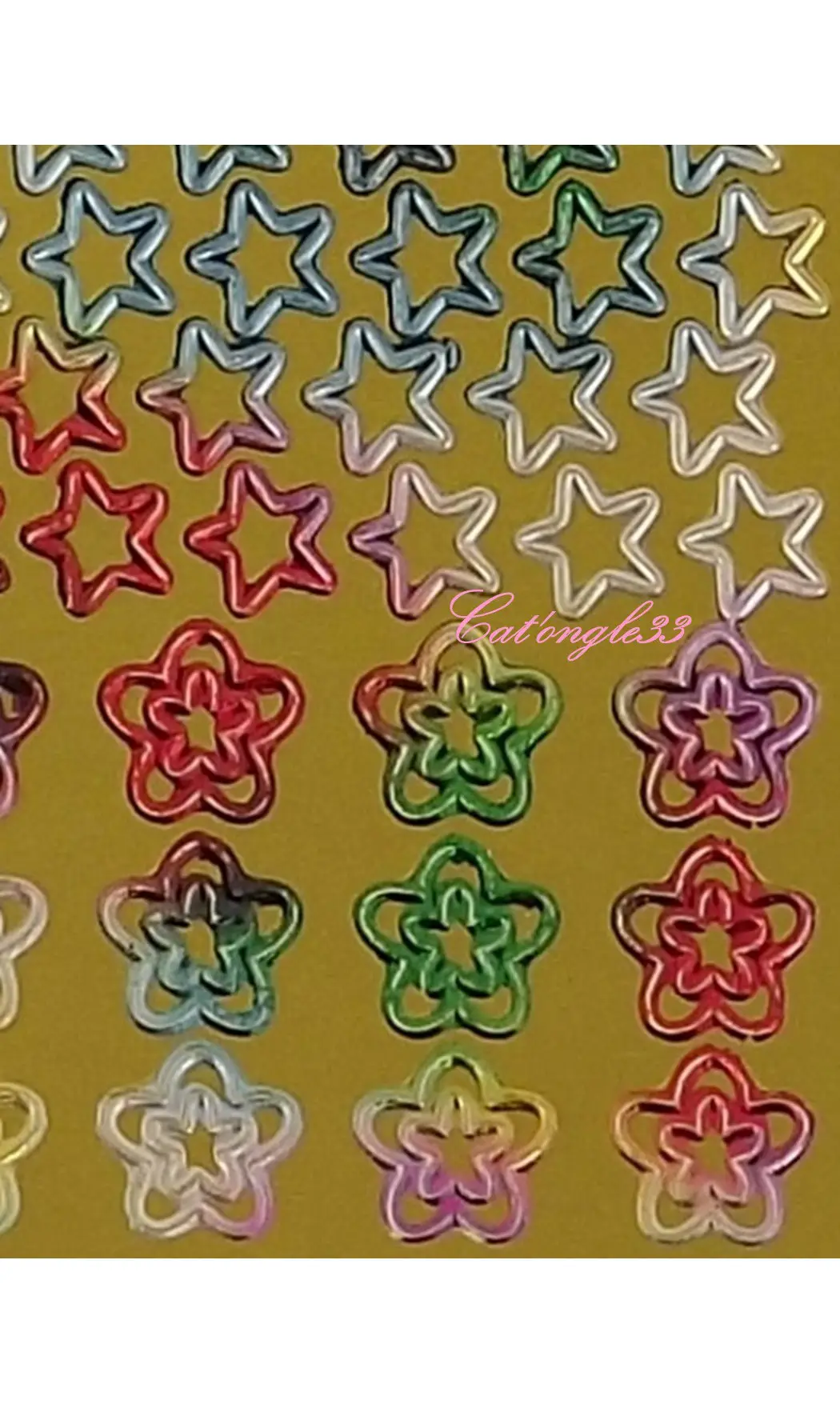 Stickers peel off fleurs étoiles