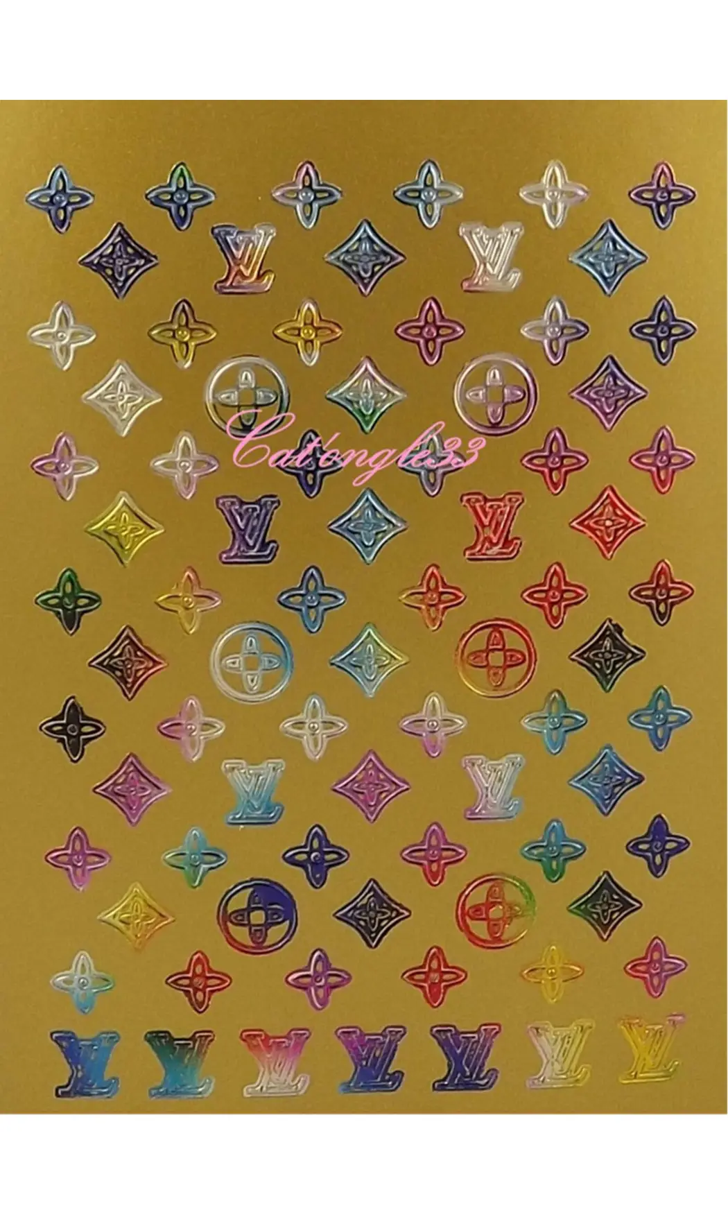Stickers peel off LV