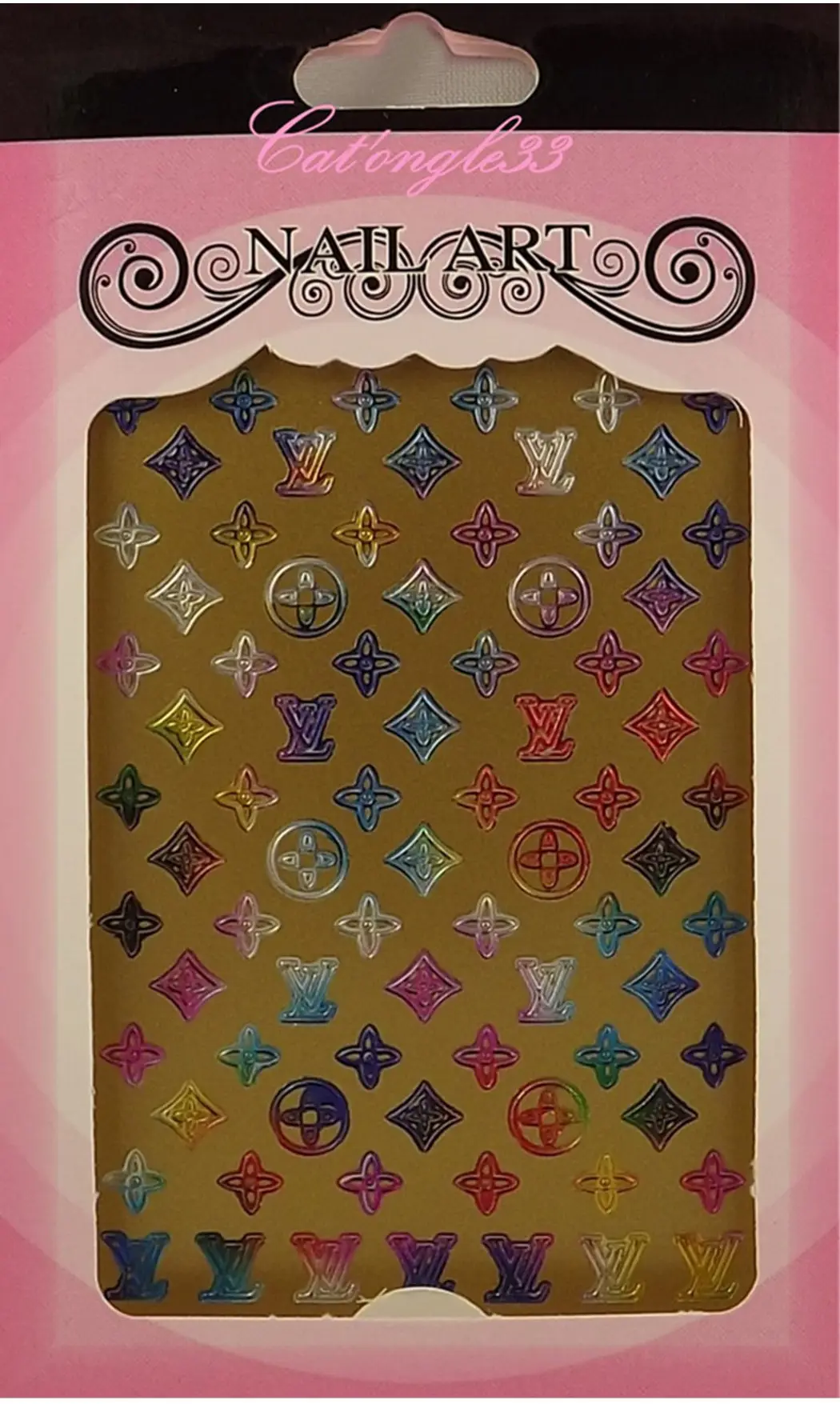 Stickers peel off LV