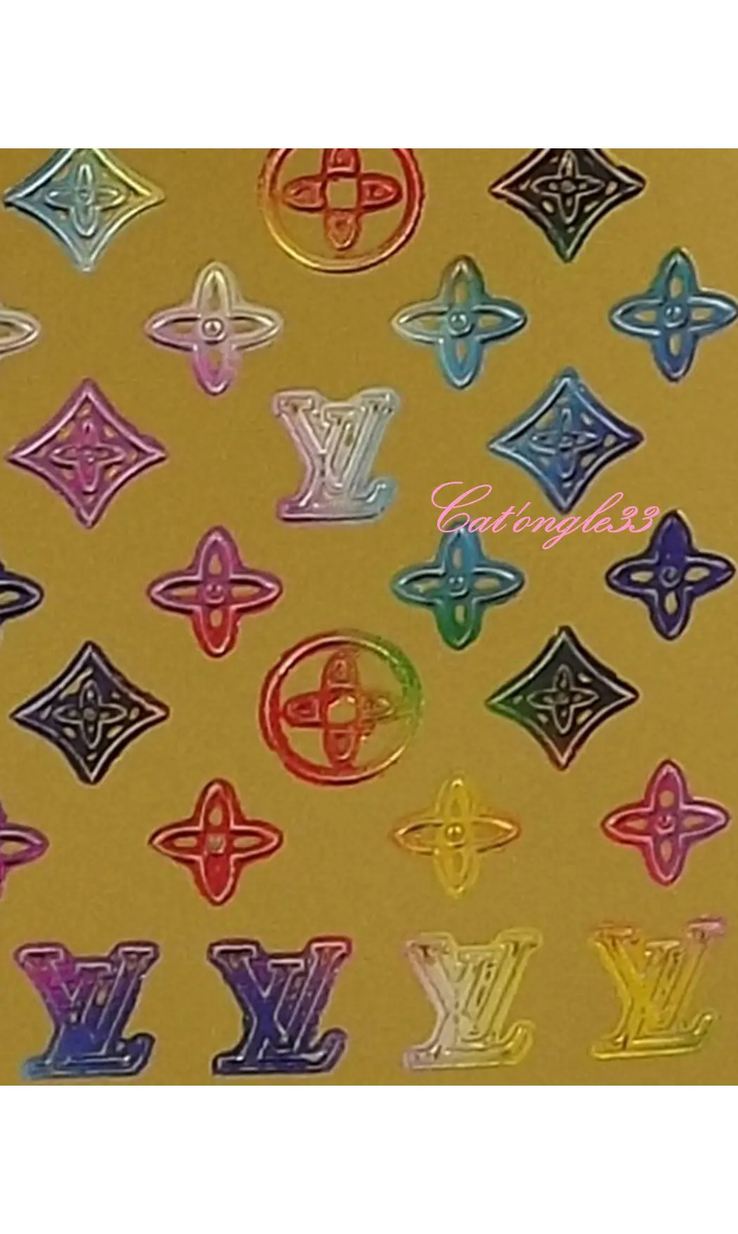 Stickers peel off LV