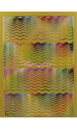 Stickers peel off zig-zag