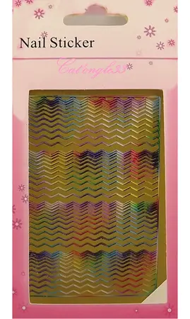 Stickers peel off zig-zag