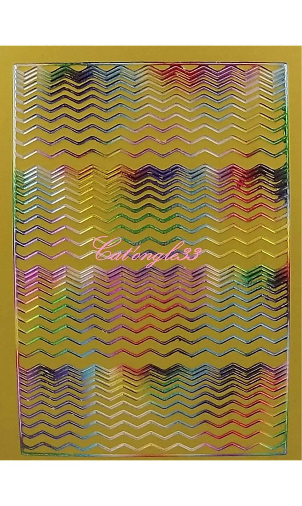 Stickers peel off zig-zag