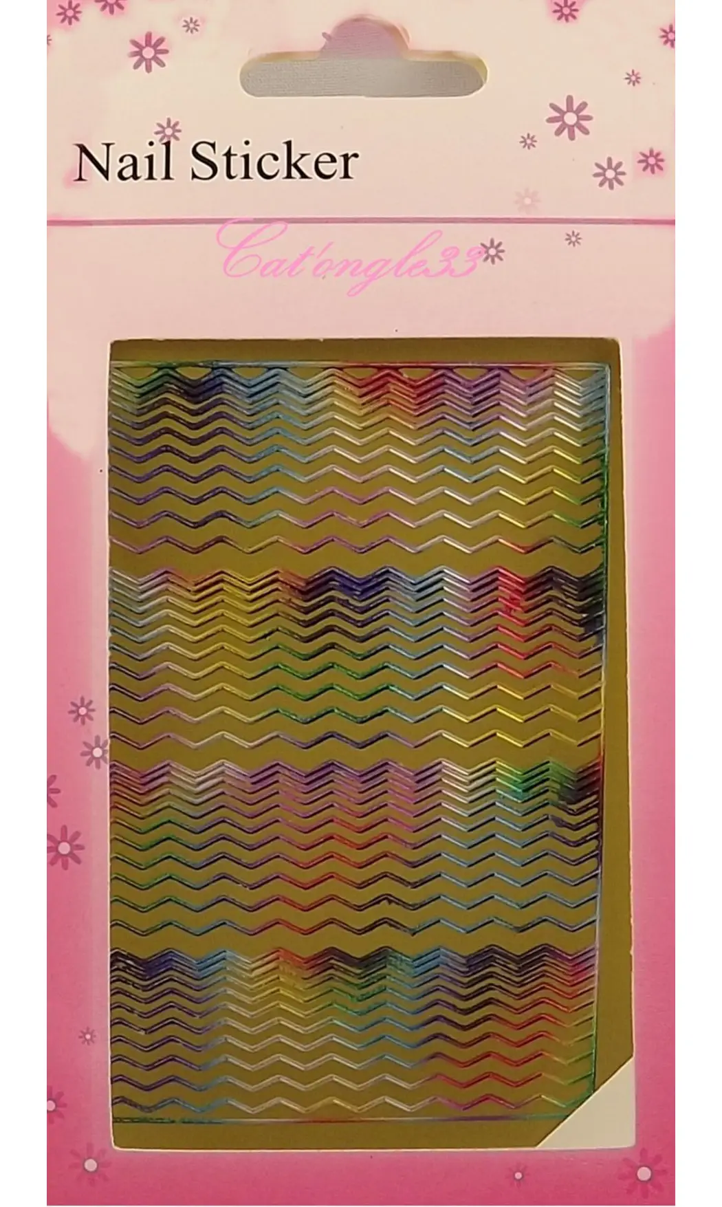 Stickers peel off zig-zag