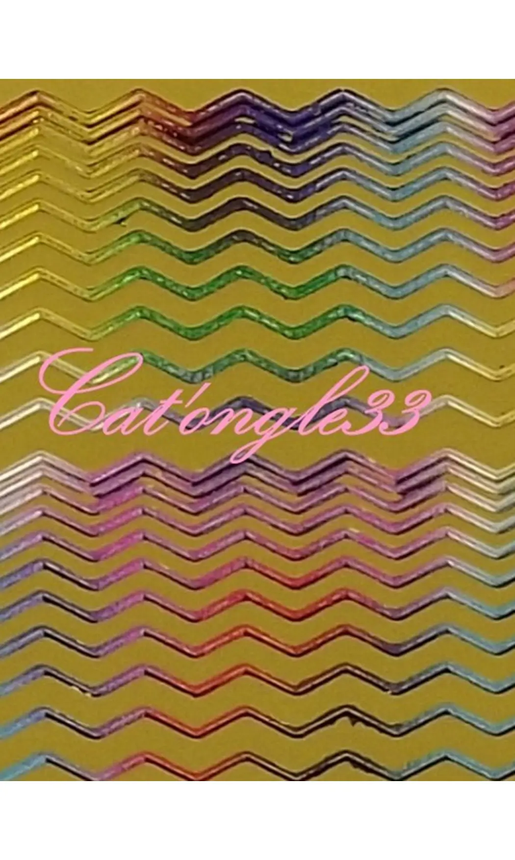 Stickers peel off zig-zag