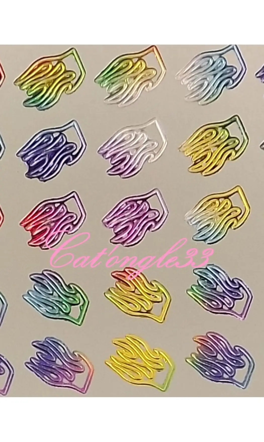 Stickers peel off flamme