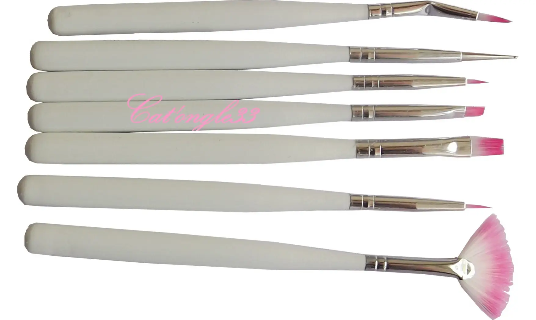 Lot de 7 pinceaux nail art