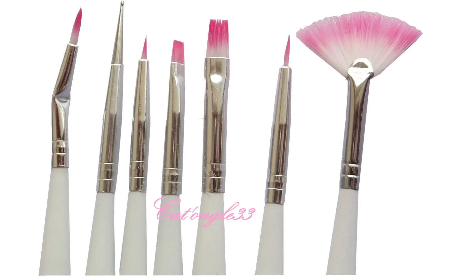 Lot de 7 pinceaux nail art