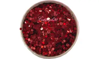 Paillette hexagonale rouge