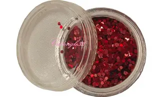 Paillette hexagonale rouge