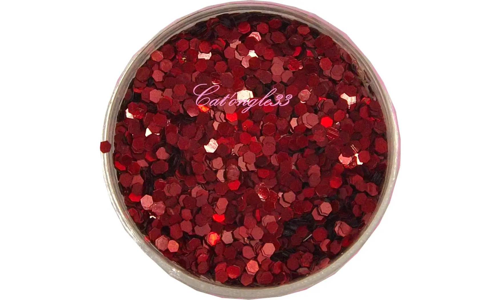 Paillette hexagonale rouge
