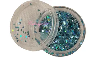 Paillette hexagonale turquoise