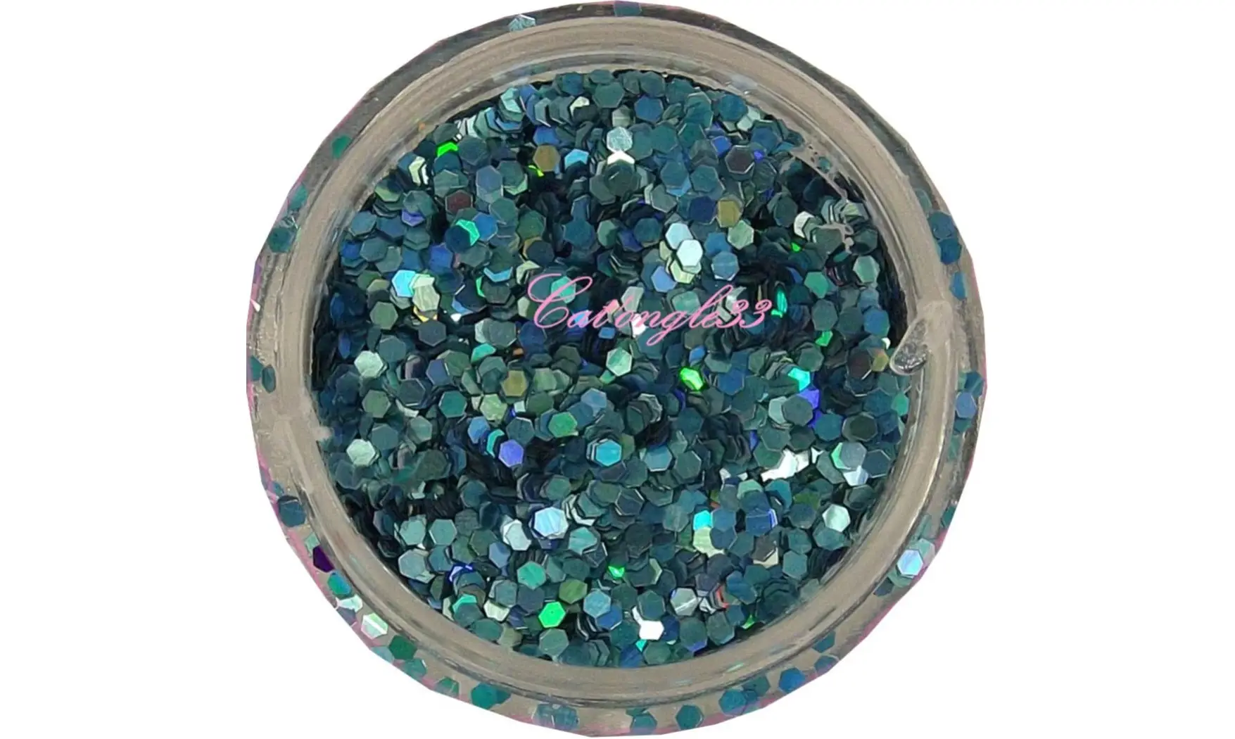Paillette hexagonale turquoise