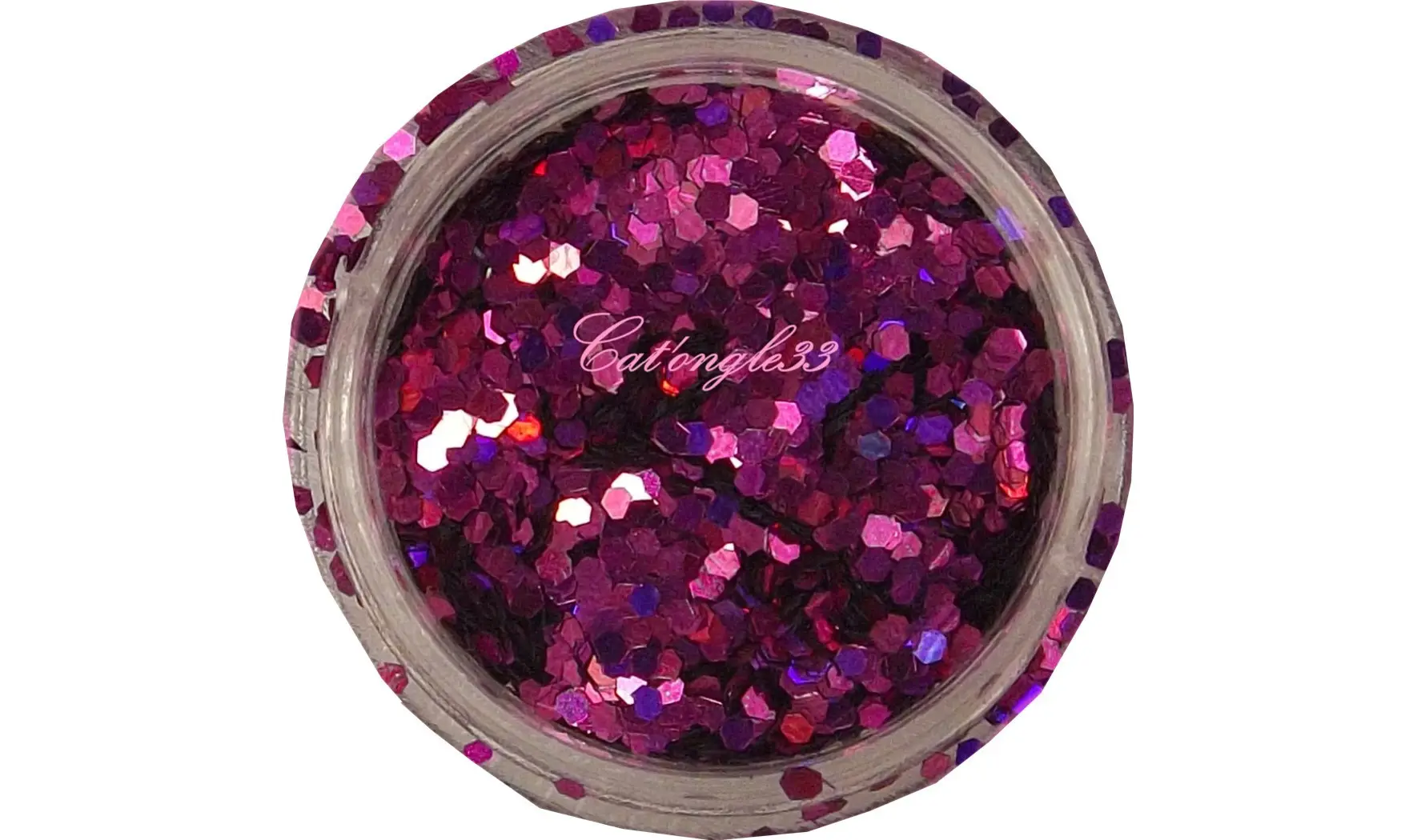 Paillette hexagonale fuchsia