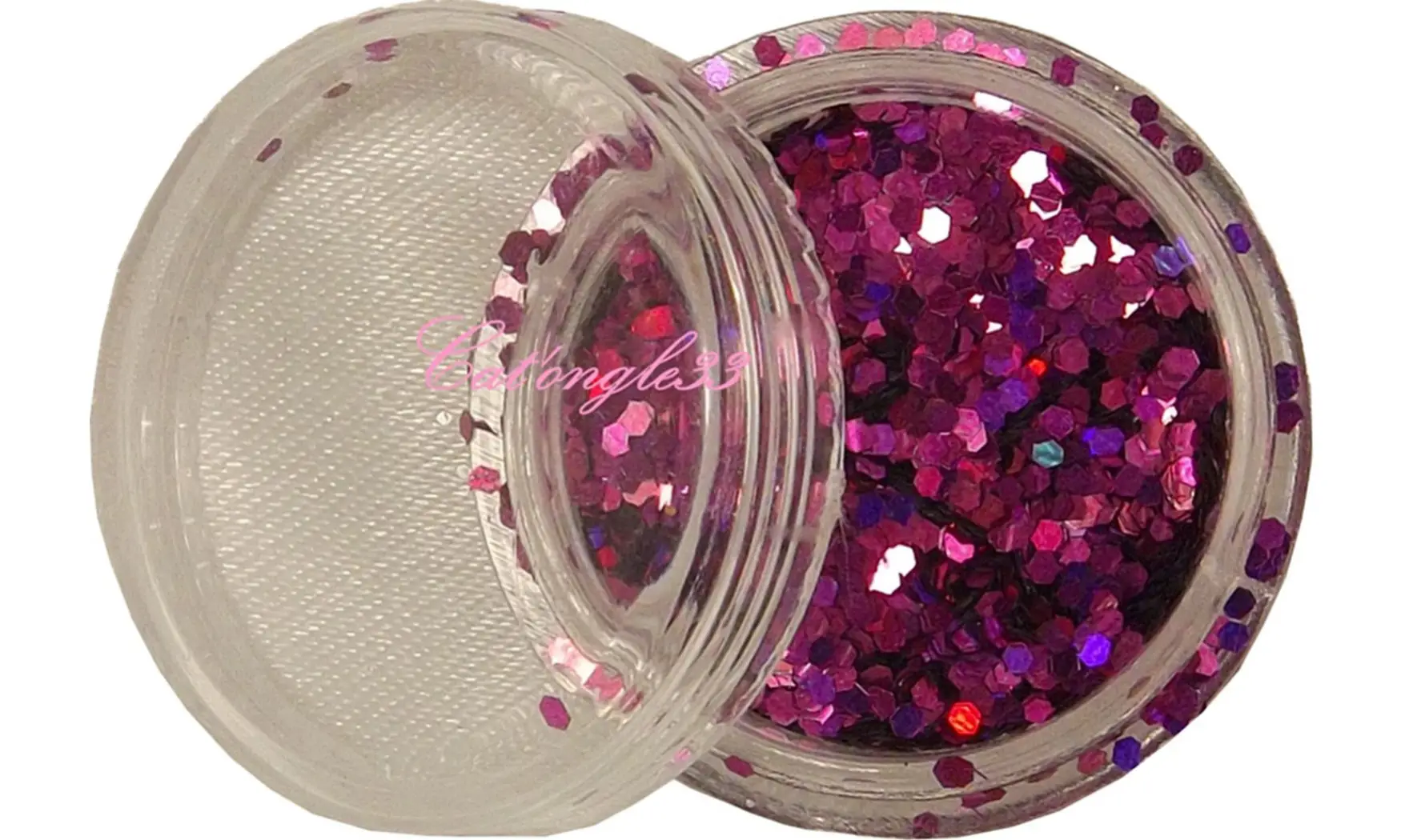 Paillette hexagonale fuchsia