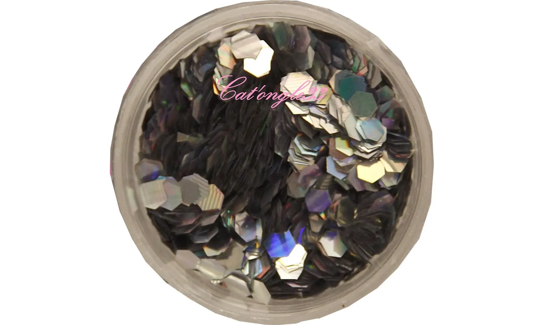 Paillette hexagonale argent
