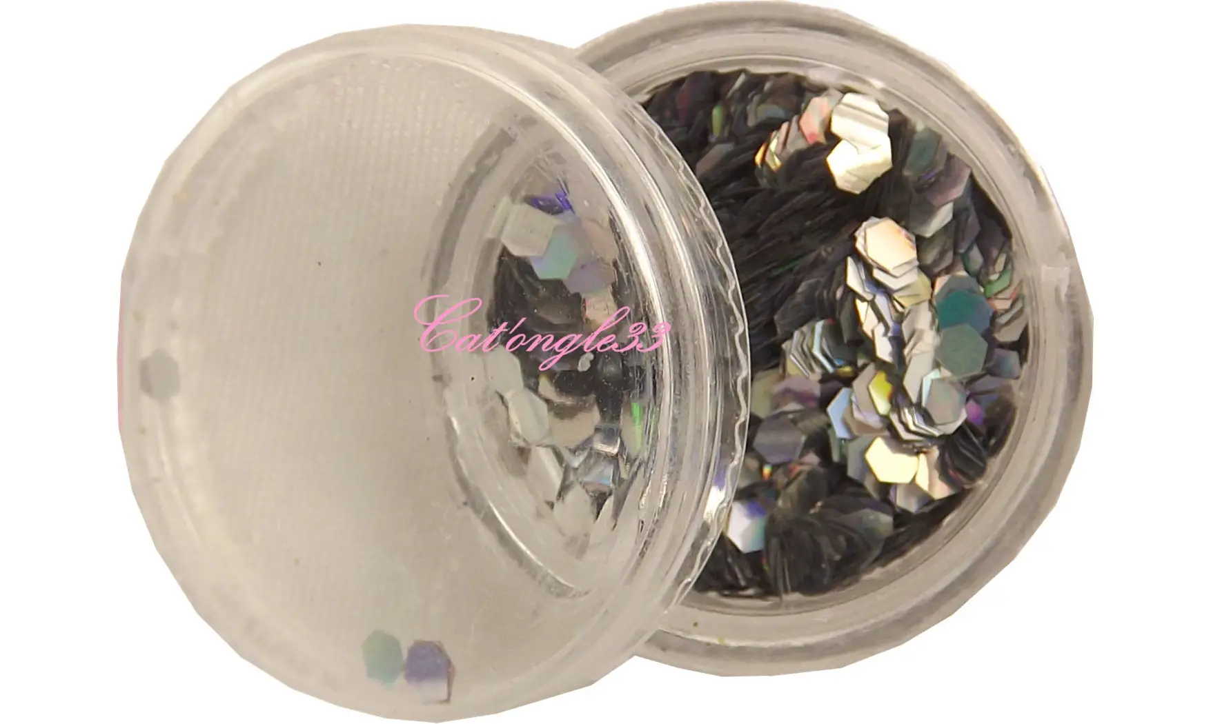 Paillette hexagonale argent