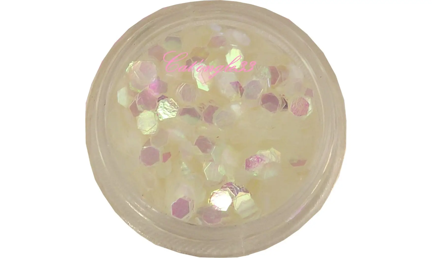 Paillette hexagonale blanche