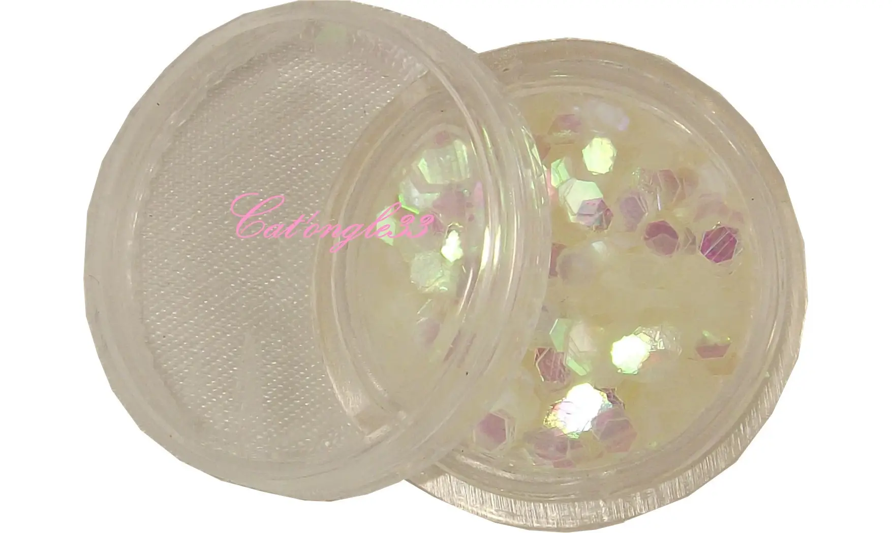 Paillette hexagonale blanche