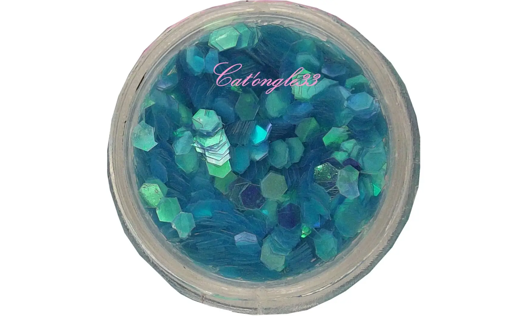 Paillette hexagonale bleu ciel