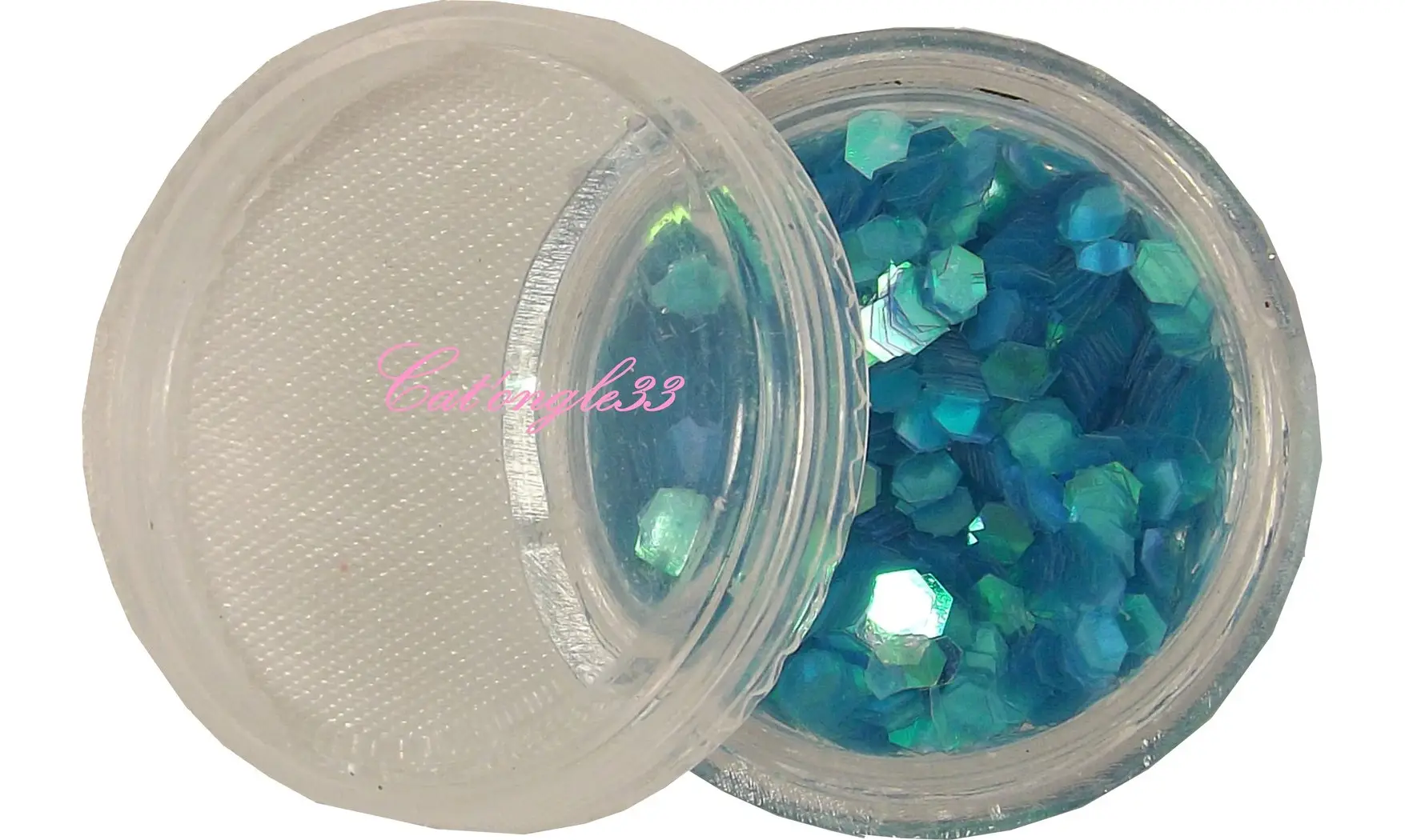 Paillette hexagonale bleu ciel