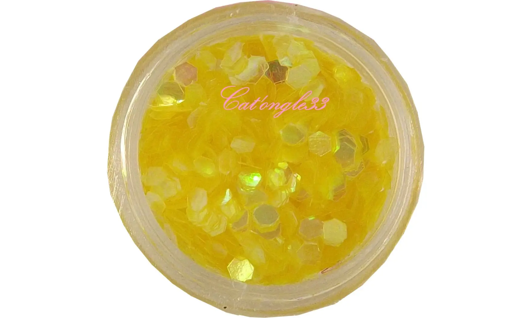 Paillette hexagonale jaune