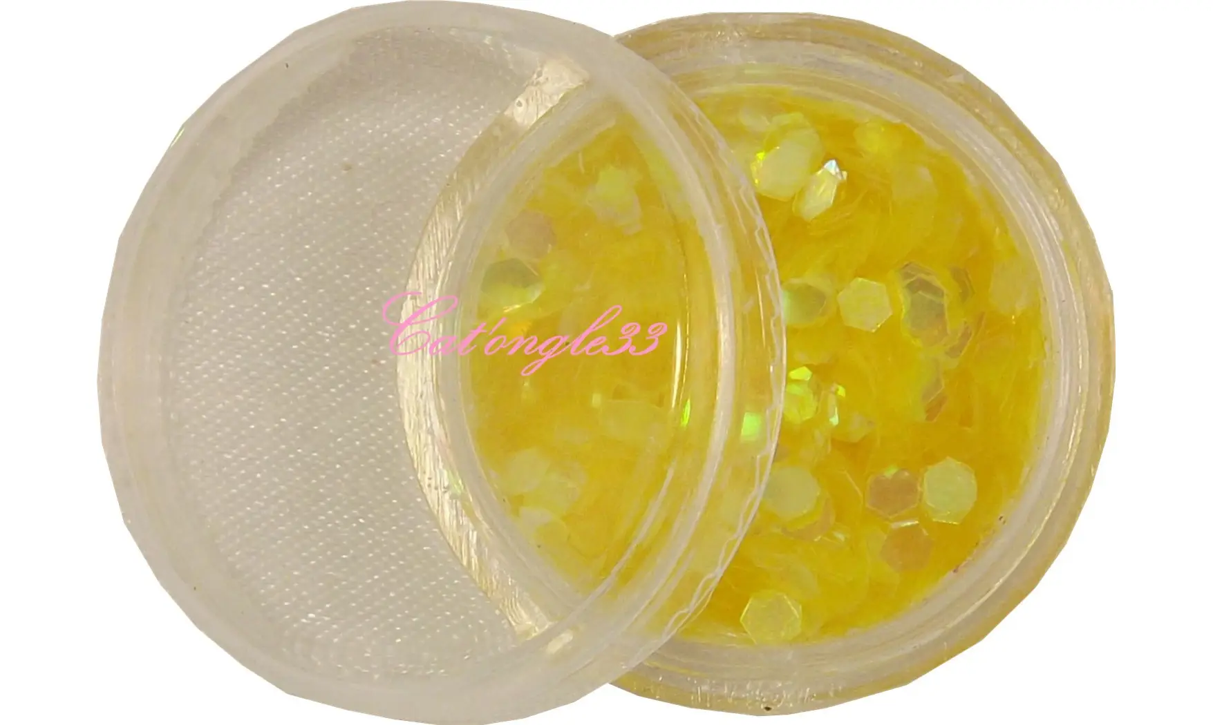Paillette hexagonale jaune