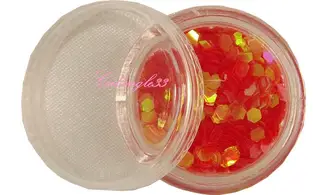 Paillette hexagonale orange clair