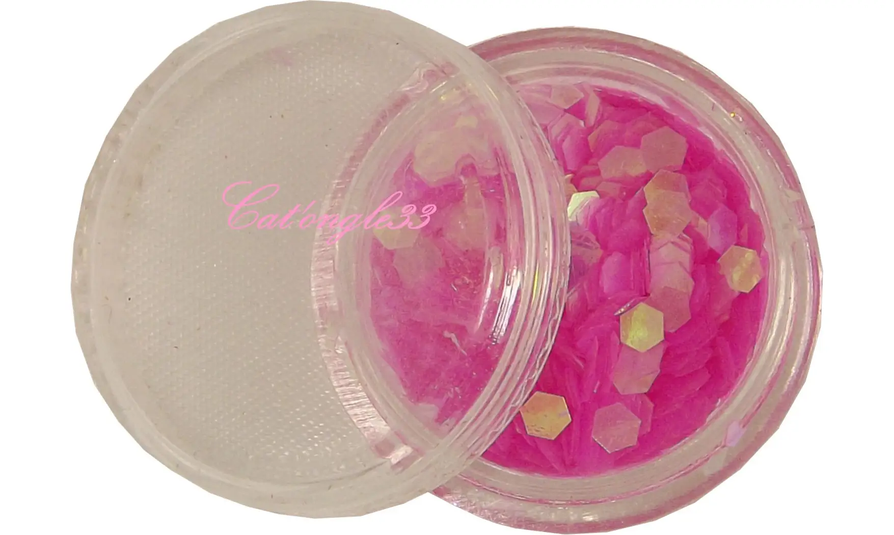 Paillette hexagonale rose clair