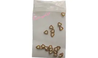 Sachet de fimo coeur marron blanc