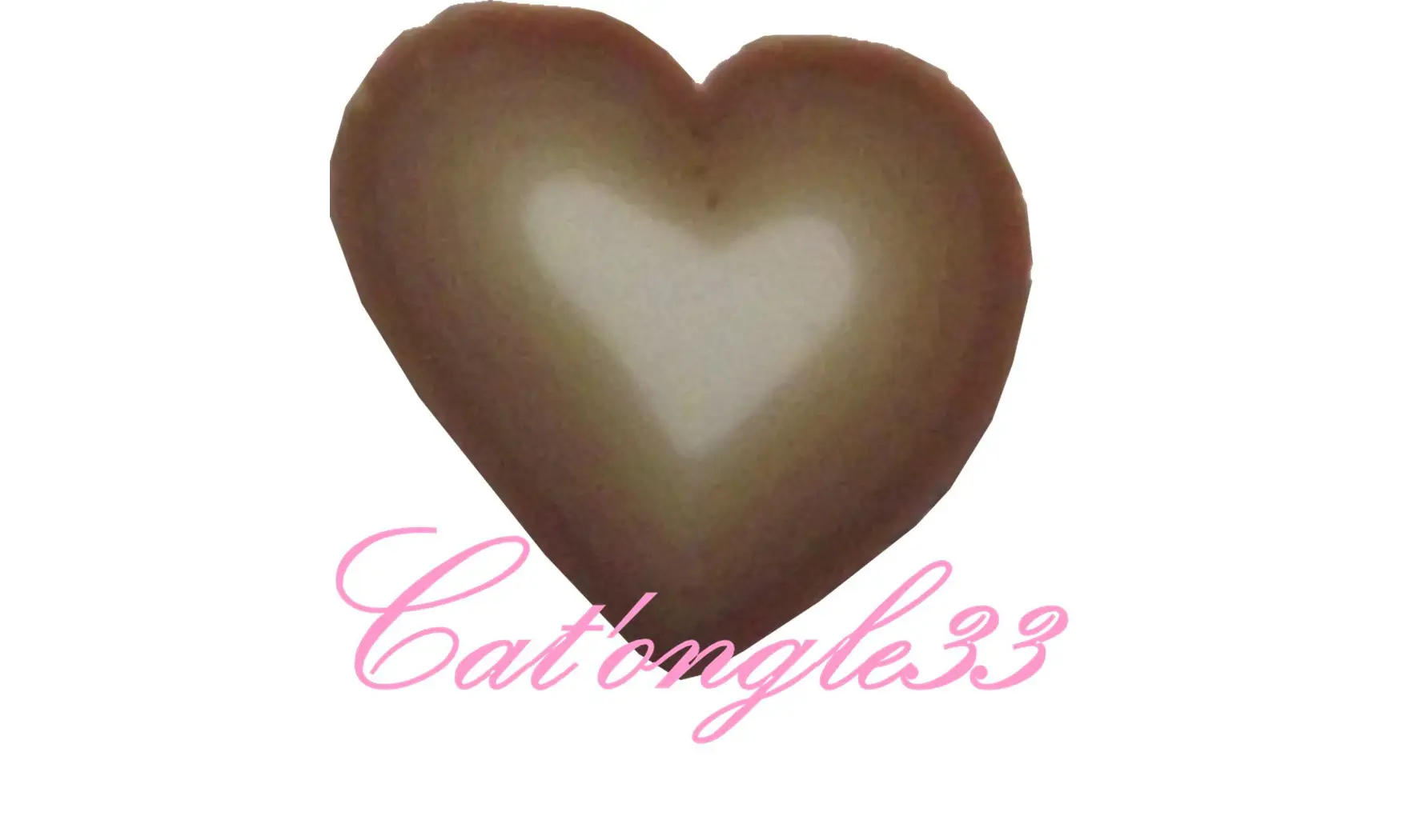 Sachet de fimo coeur marron blanc