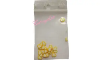 Sachet de fimo coeur jaune blanc