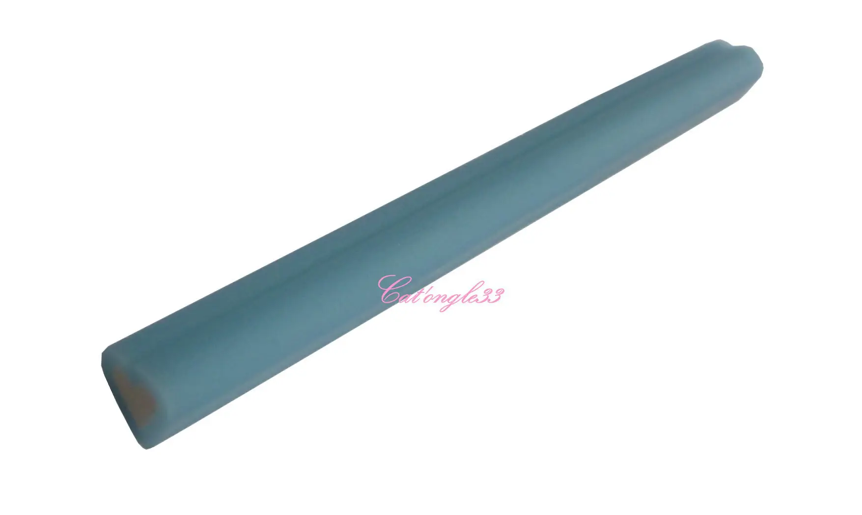 Baton fimo coeur bleu clair blanc