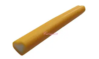 Baton fimo coeur jaune blanc