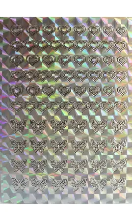 Stickers peel off coeur papillon