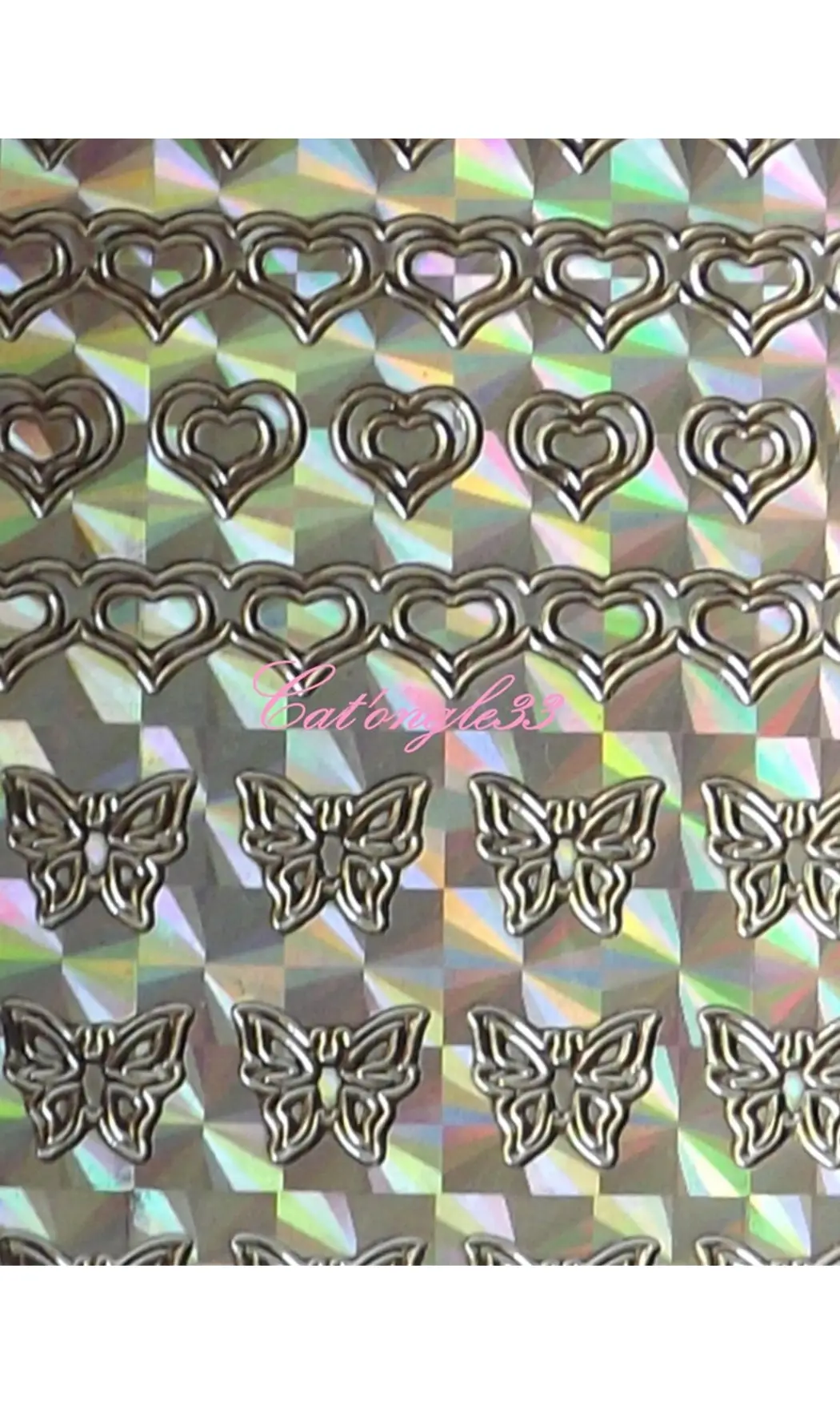 Stickers peel off coeur papillon