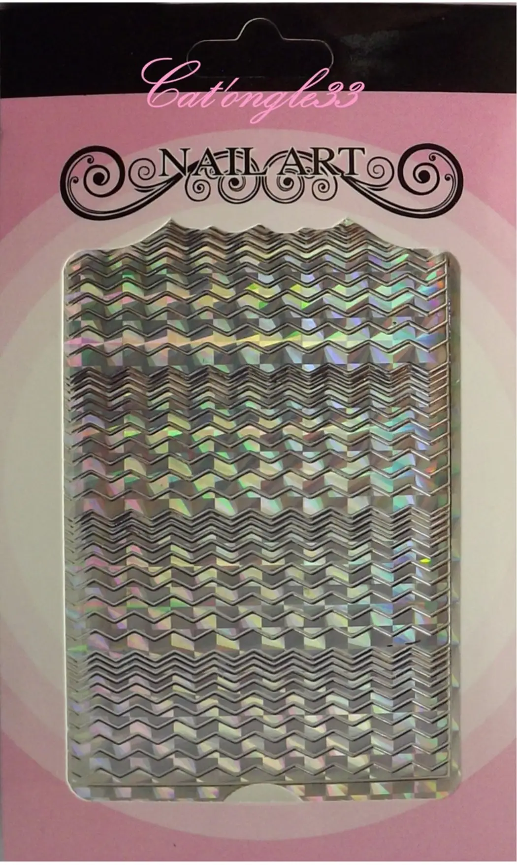 Stickers peel off zig-zag