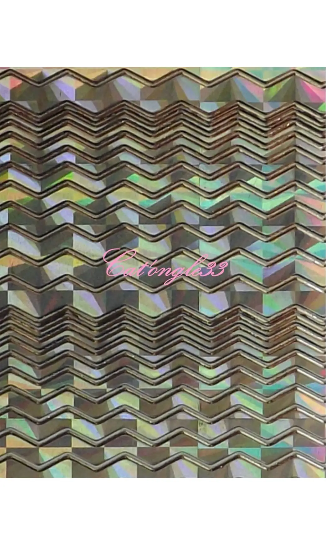 Stickers peel off zig-zag