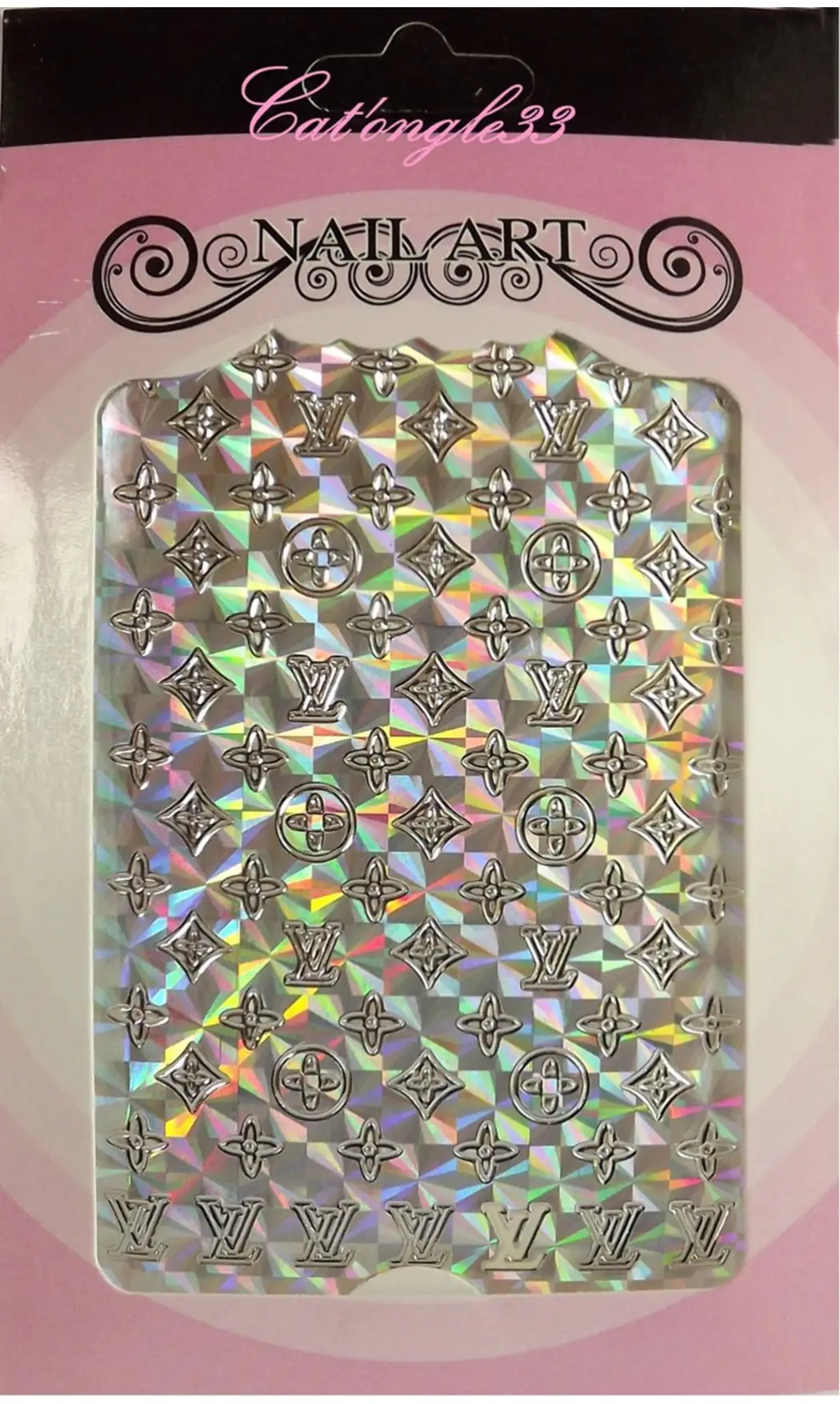 Stickers peel off LV