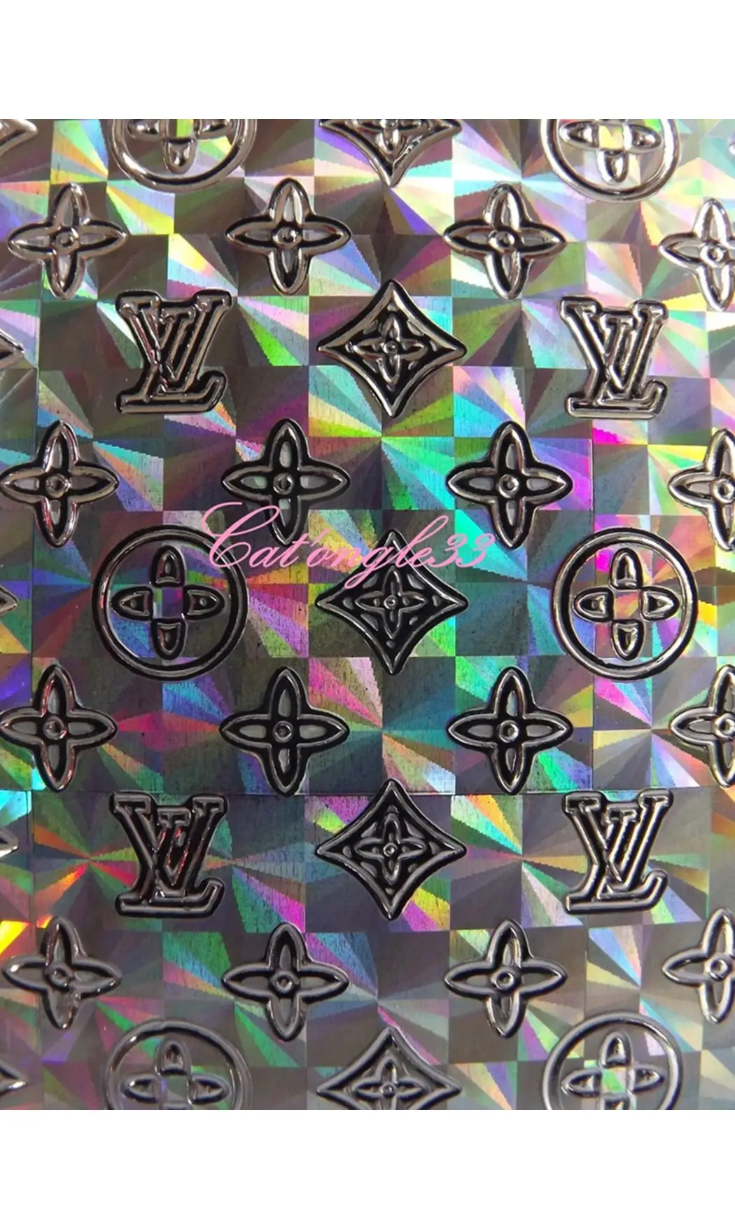 Stickers peel off LV