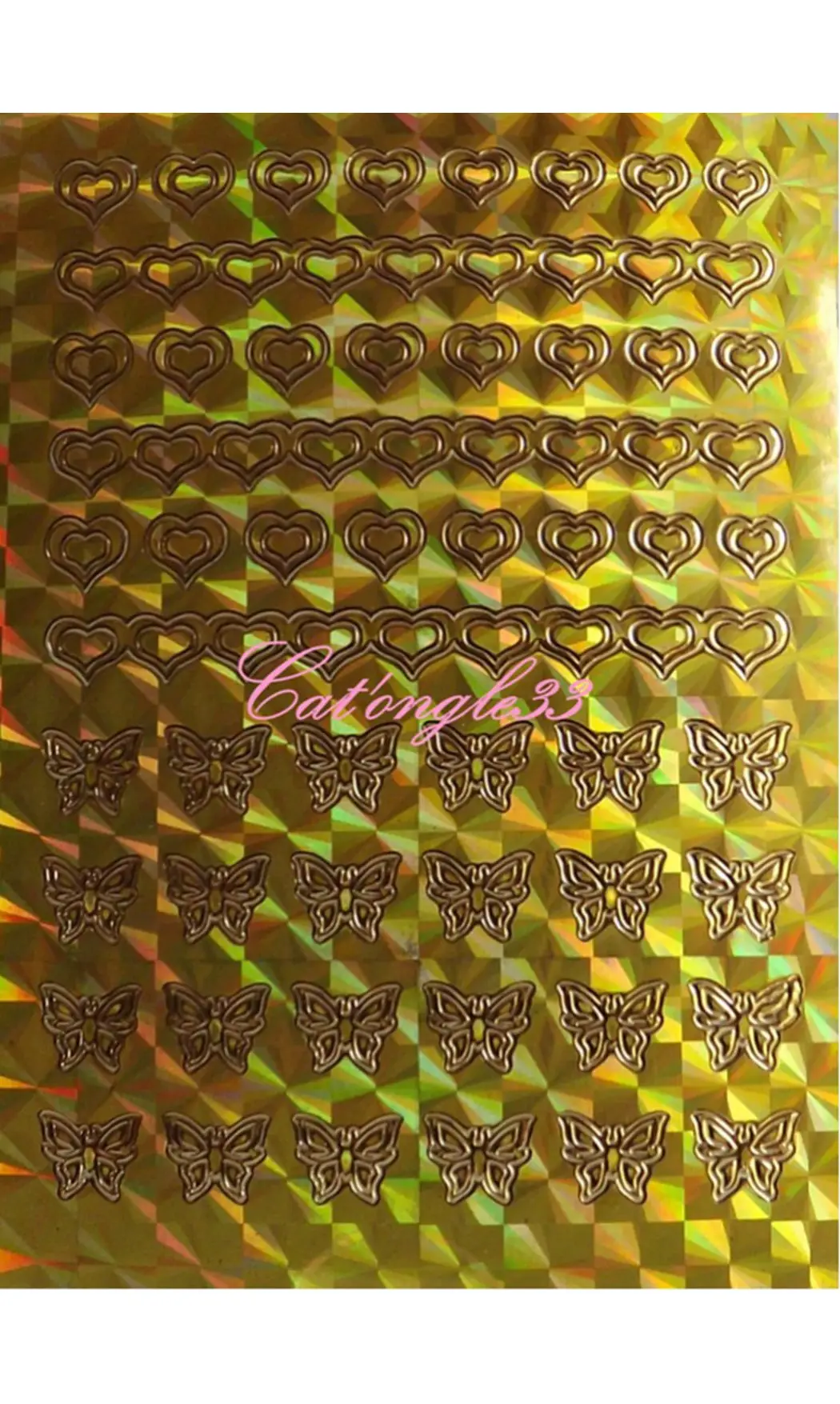 Stickers peel off coeur papillon