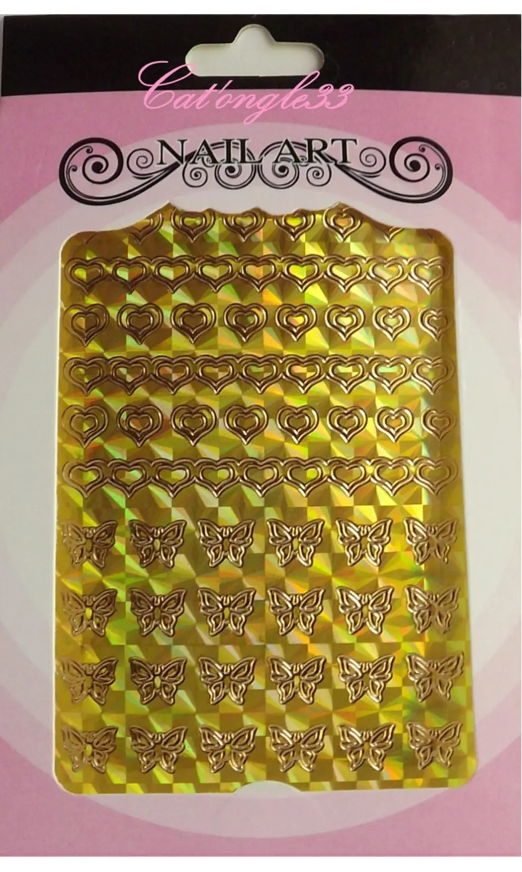 Stickers peel off coeur papillon