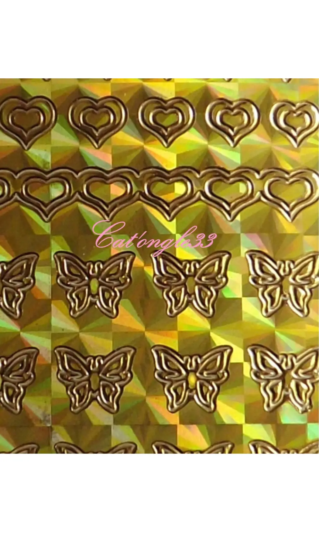 Stickers peel off coeur papillon